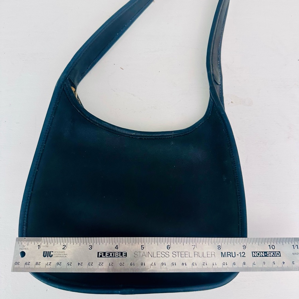 Vintage Coach Ergo Black Leather Shoulder Bag 9020 • 90s Rare- Mini-Made in USA - Picture 11 of 11